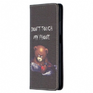 Capa De Celular Para Xiaomi Mi 10T / 10T Pro Flip Urso Perigoso