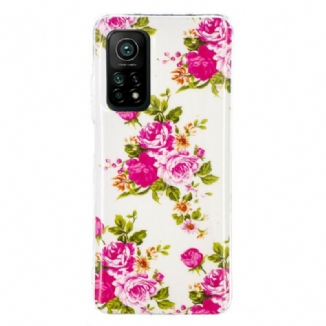 Capa De Celular Para Xiaomi Mi 10T / 10T Pro Flores Da Liberdade Fluorescentes