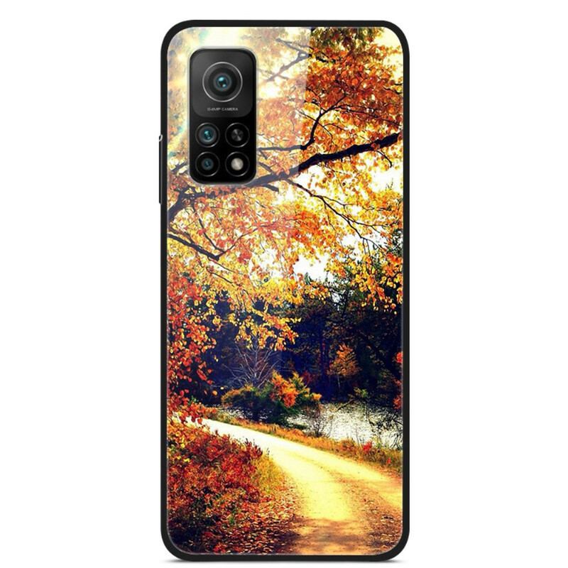 Capa De Celular Para Xiaomi Mi 10T / 10T Pro Floresta De Vidro Temperado