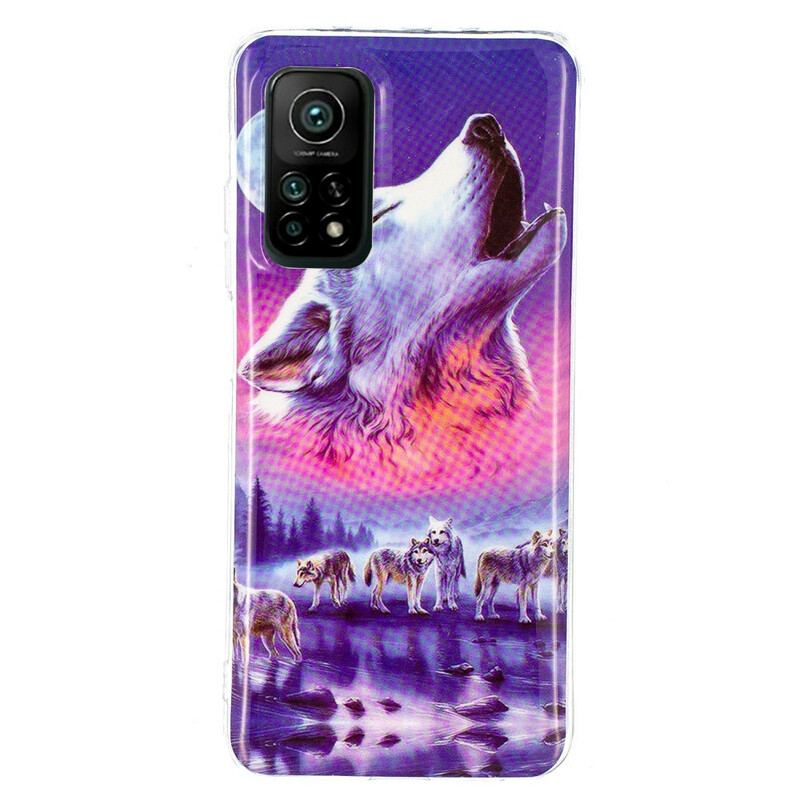 Capa De Celular Para Xiaomi Mi 10T / 10T Pro Fluorescente Wolf Series