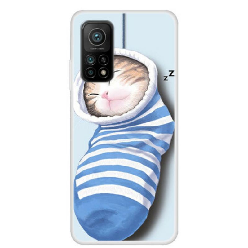 Capa De Celular Para Xiaomi Mi 10T / 10T Pro Gatinho Dormindo