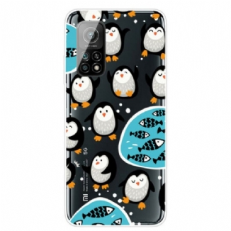 Capa De Celular Para Xiaomi Mi 10T / 10T Pro Pinguins E Peixes