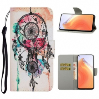 Capa De Couro Para Xiaomi Mi 10T / 10T Pro Aquarela Apanhador De Sonhos