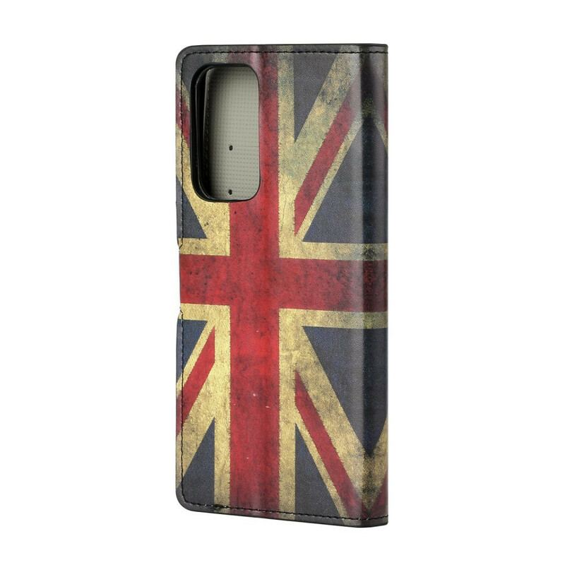 Capa De Couro Para Xiaomi Mi 10T / 10T Pro Bandeira Da Inglaterra