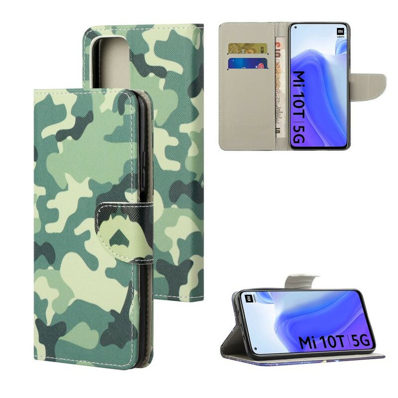 Capa De Couro Para Xiaomi Mi 10T / 10T Pro Camuflar