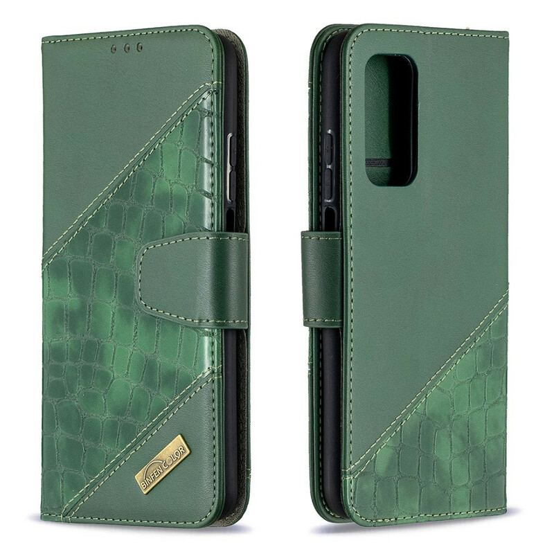 Capa De Couro Para Xiaomi Mi 10T / 10T Pro Efeito Clássico De Pele De Crocodilo