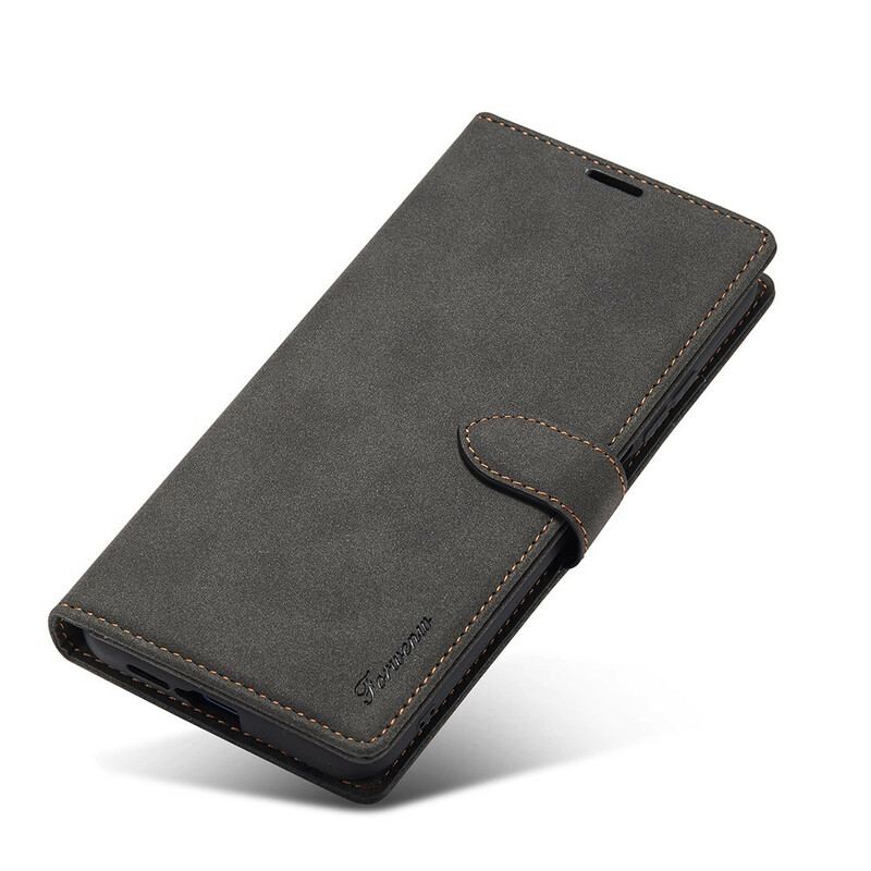 Capa De Couro Para Xiaomi Mi 10T / 10T Pro Forwenw Efeito Couro