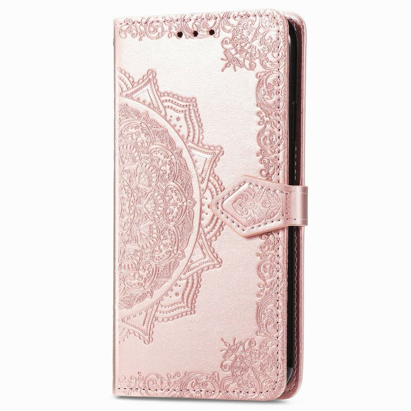 Capa De Couro Para Xiaomi Mi 10T / 10T Pro Mandala Idade Média