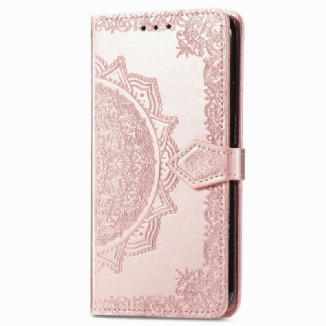 Capa De Couro Para Xiaomi Mi 10T / 10T Pro Mandala Idade Média