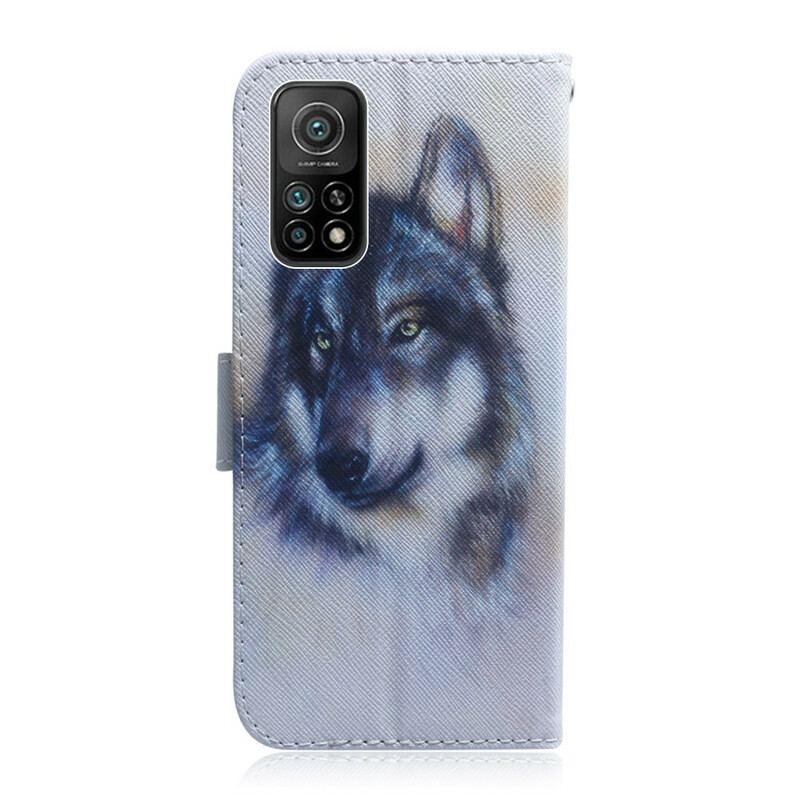 Capa De Couro Para Xiaomi Mi 10T / 10T Pro Olhar Canino