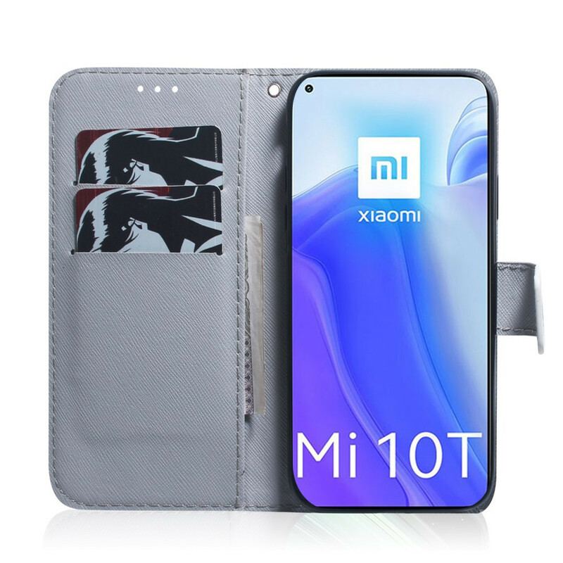 Capa De Couro Para Xiaomi Mi 10T / 10T Pro Olhar Canino