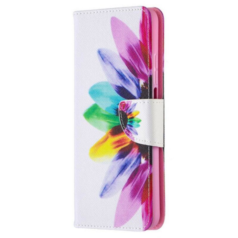 Capa Flip Para Xiaomi Mi 10T / 10T Pro Aquarela Flor Profissional