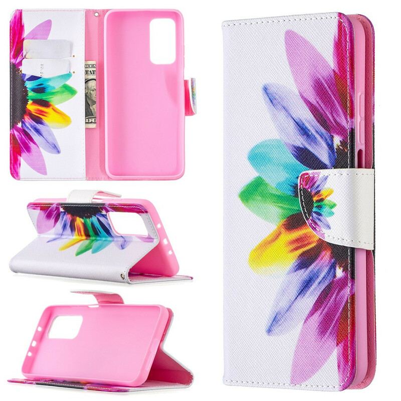 Capa Flip Para Xiaomi Mi 10T / 10T Pro Aquarela Flor Profissional