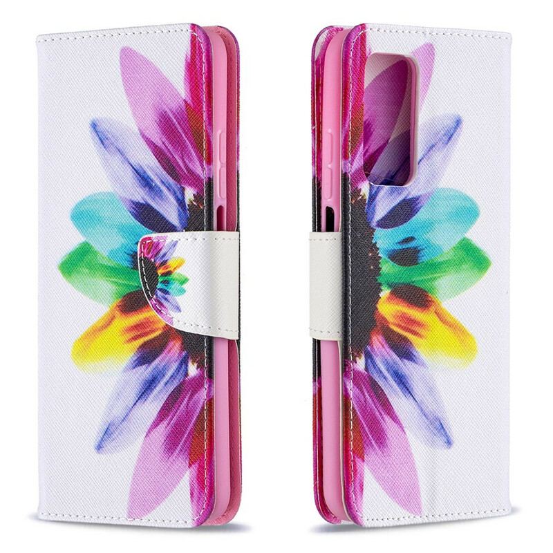 Capa Flip Para Xiaomi Mi 10T / 10T Pro Aquarela Flor Profissional