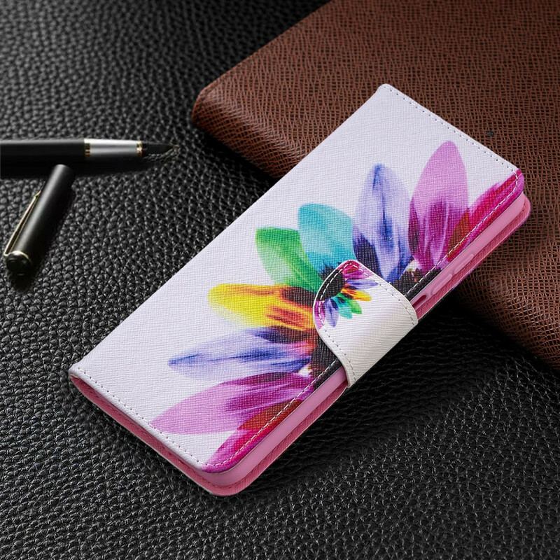 Capa Flip Para Xiaomi Mi 10T / 10T Pro Aquarela Flor Profissional