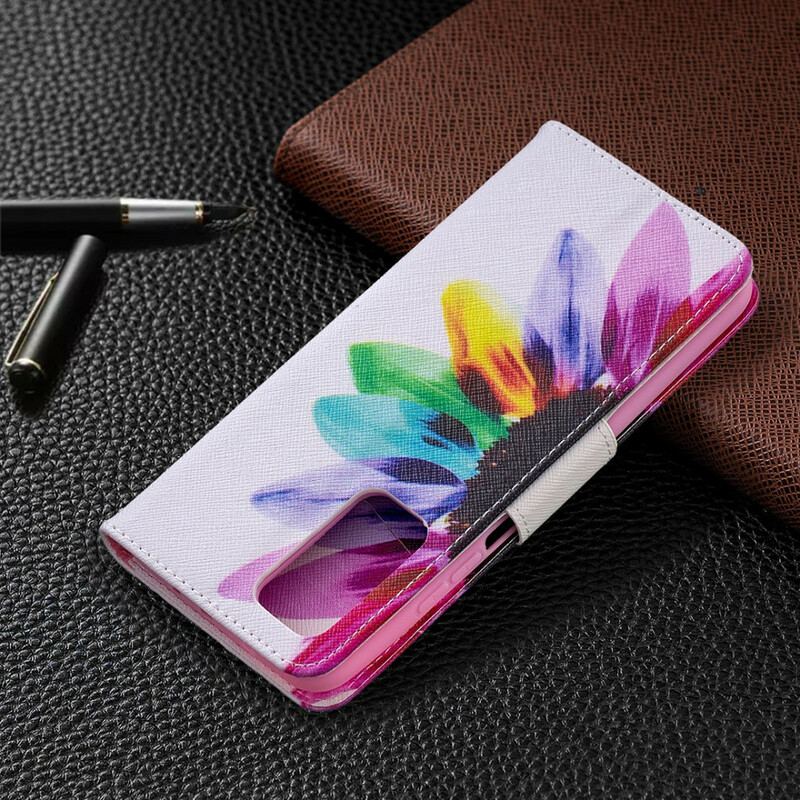 Capa Flip Para Xiaomi Mi 10T / 10T Pro Aquarela Flor Profissional