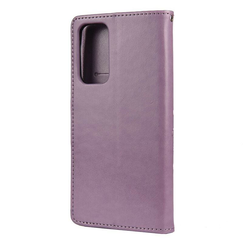 Capa Flip Para Xiaomi Mi 10T / 10T Pro Borboletas E Flores Asiáticas