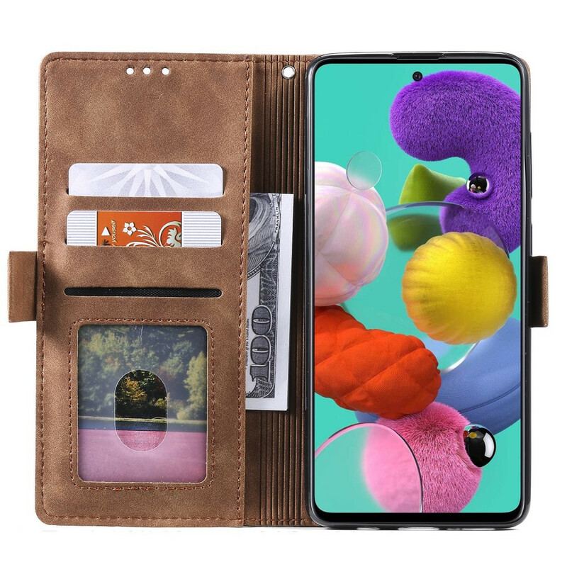 Capa Flip Para Xiaomi Mi 10T / 10T Pro Contornos Reforçados Com Couro Sintético Em Dois Tons