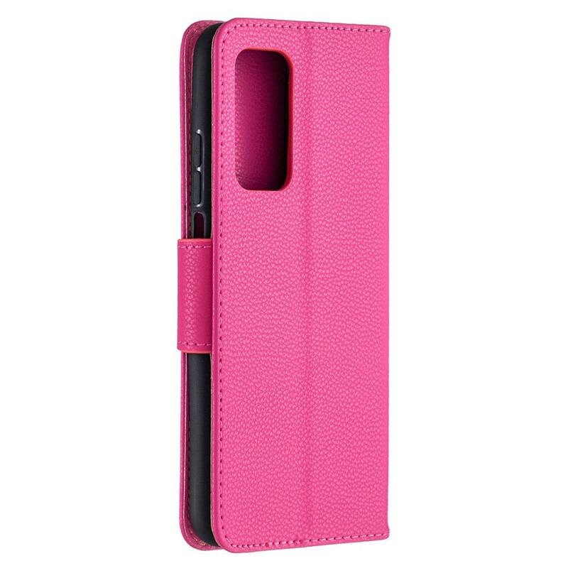 Capa Flip Para Xiaomi Mi 10T / 10T Pro De Couro Lichia Rabat Oblíqua