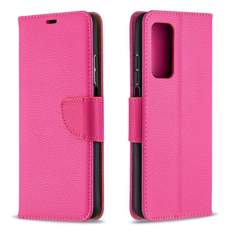 Capa Flip Para Xiaomi Mi 10T / 10T Pro De Couro Lichia Rabat Oblíqua