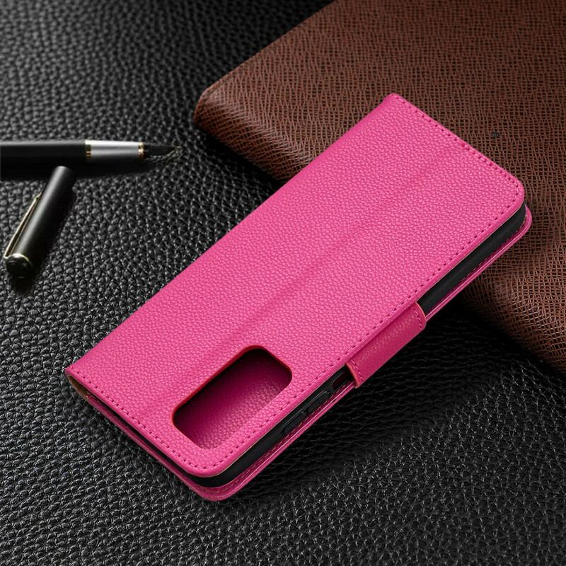 Capa Flip Para Xiaomi Mi 10T / 10T Pro De Couro Lichia Rabat Oblíqua