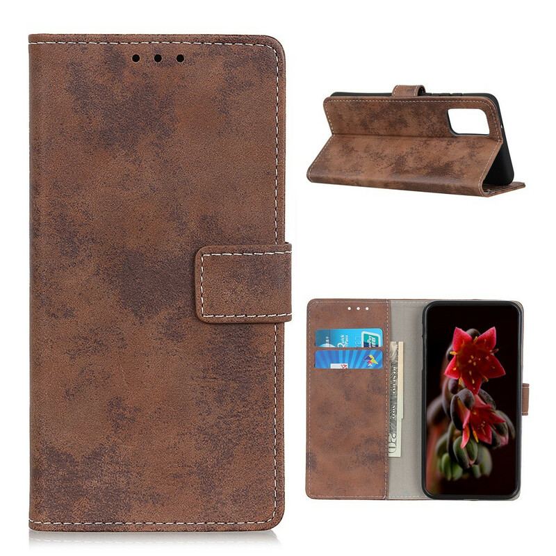 Capa Flip Para Xiaomi Mi 10T / 10T Pro Efeito Couro Vintage