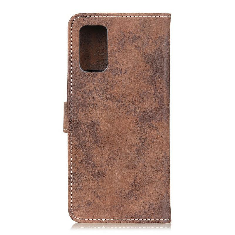 Capa Flip Para Xiaomi Mi 10T / 10T Pro Efeito Couro Vintage