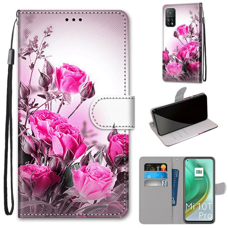 Capa Flip Para Xiaomi Mi 10T / 10T Pro Flores Mágicas