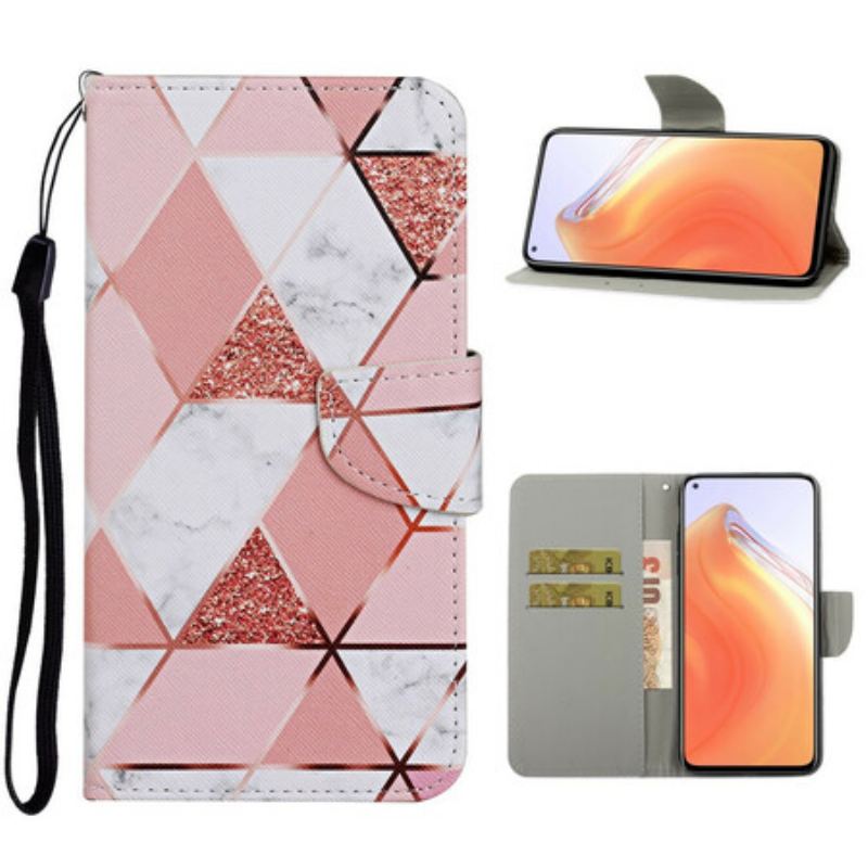 Capa Flip Para Xiaomi Mi 10T / 10T Pro Gráfico Rosa