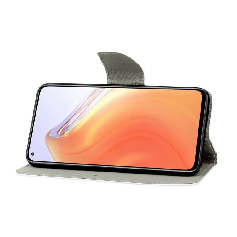 Capa Flip Para Xiaomi Mi 10T / 10T Pro Lençóis Coloridos Com Cordão