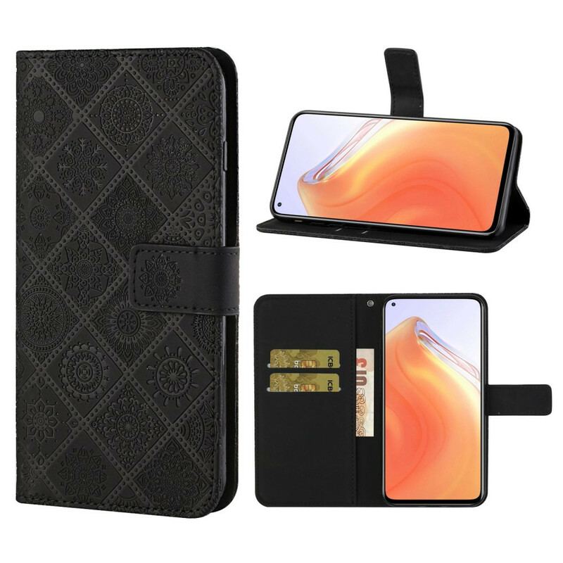 Capa Flip Para Xiaomi Mi 10T / 10T Pro Padrão De Tapeçaria