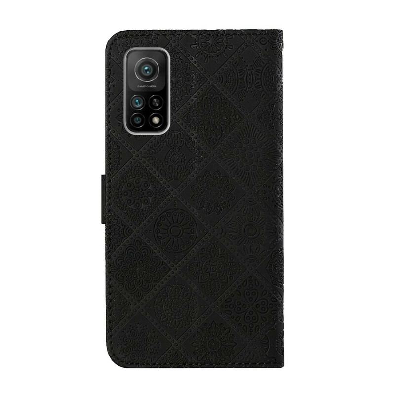 Capa Flip Para Xiaomi Mi 10T / 10T Pro Padrão De Tapeçaria