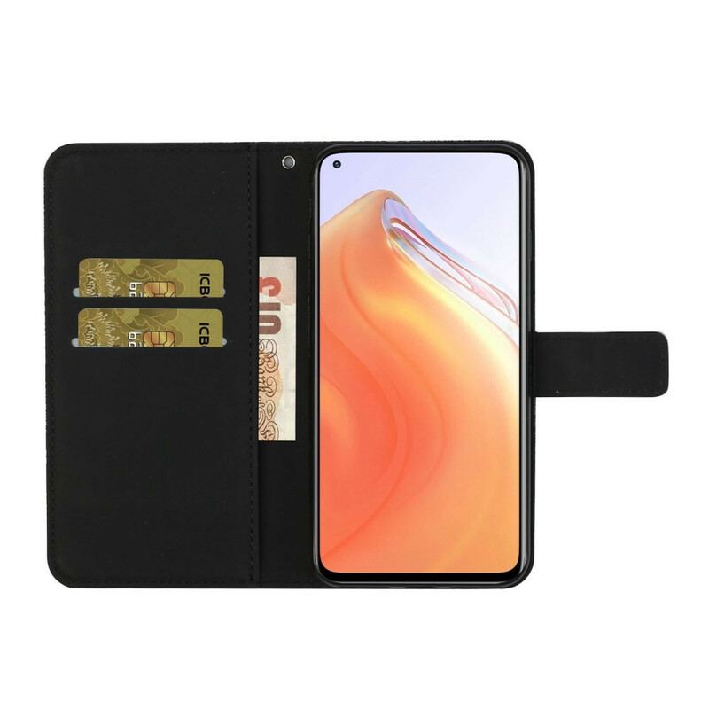 Capa Flip Para Xiaomi Mi 10T / 10T Pro Padrão De Tapeçaria