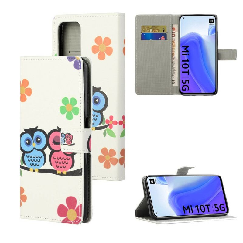 Capa Flip Para Xiaomi Mi 10T / 10T Pro Par De Corujas