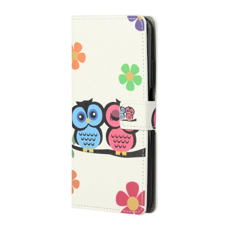 Capa Flip Para Xiaomi Mi 10T / 10T Pro Par De Corujas