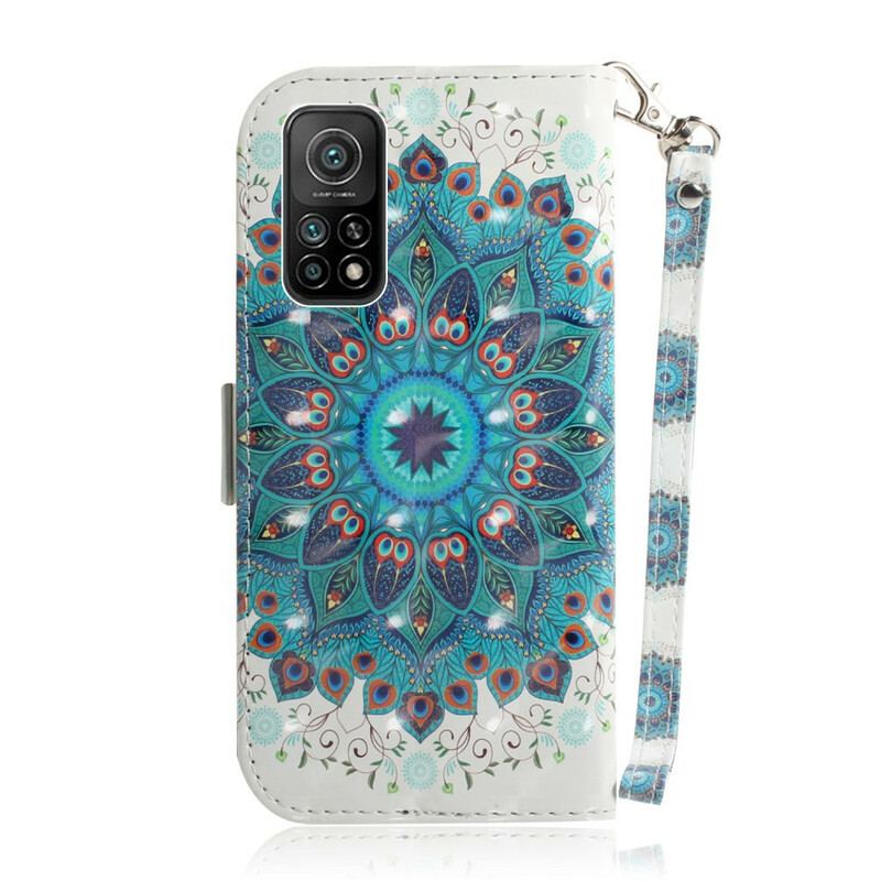 Capa Folio Para Xiaomi Mi 10T / 10T Pro De Cordão Mandala Magistral Com Alça