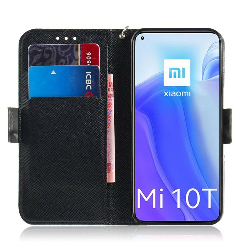 Capa Folio Para Xiaomi Mi 10T / 10T Pro De Cordão Mandala Magistral Com Alça