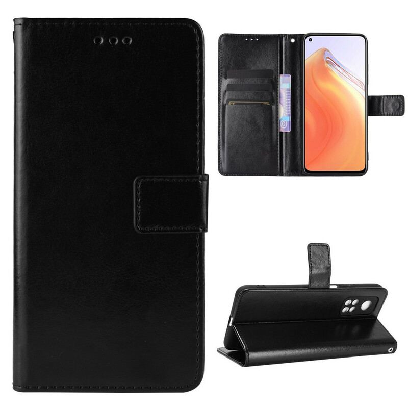 Capa Folio Para Xiaomi Mi 10T / 10T Pro Couro Falso Chamativo