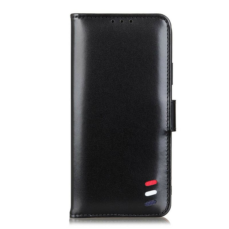 Capa Folio Para Xiaomi Mi 10T / 10T Pro Efeito Couro Tricolor