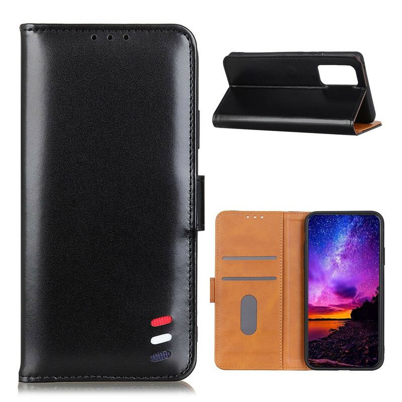 Capa Folio Para Xiaomi Mi 10T / 10T Pro Efeito Couro Tricolor