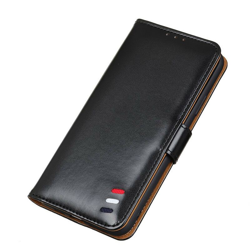 Capa Folio Para Xiaomi Mi 10T / 10T Pro Efeito Couro Tricolor