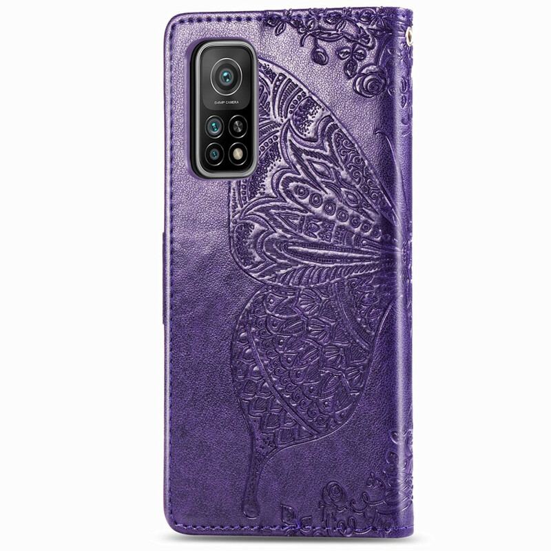 Capa Folio Para Xiaomi Mi 10T / 10T Pro Meia Borboleta