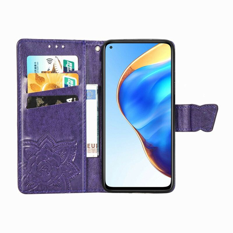 Capa Folio Para Xiaomi Mi 10T / 10T Pro Meia Borboleta