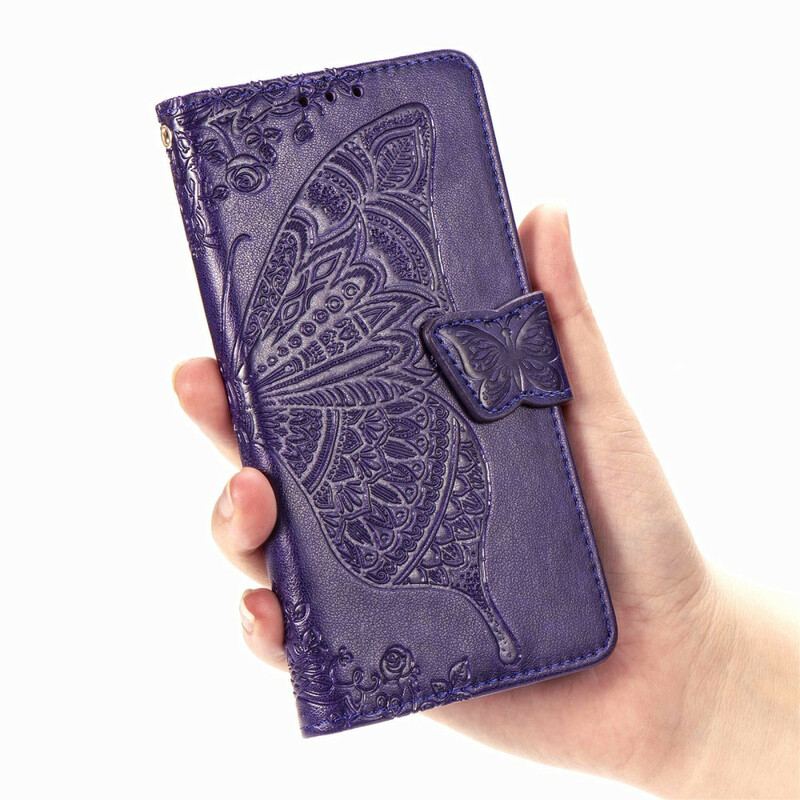 Capa Folio Para Xiaomi Mi 10T / 10T Pro Meia Borboleta