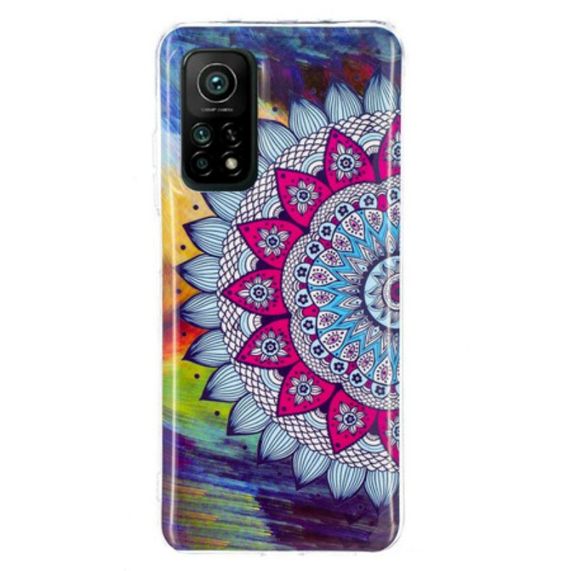 Capa Para Xiaomi Mi 10T / 10T Pro Mandala Colorida Fluorescente