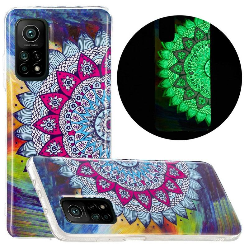 Capa Para Xiaomi Mi 10T / 10T Pro Mandala Colorida Fluorescente