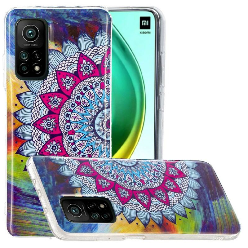 Capa Para Xiaomi Mi 10T / 10T Pro Mandala Colorida Fluorescente