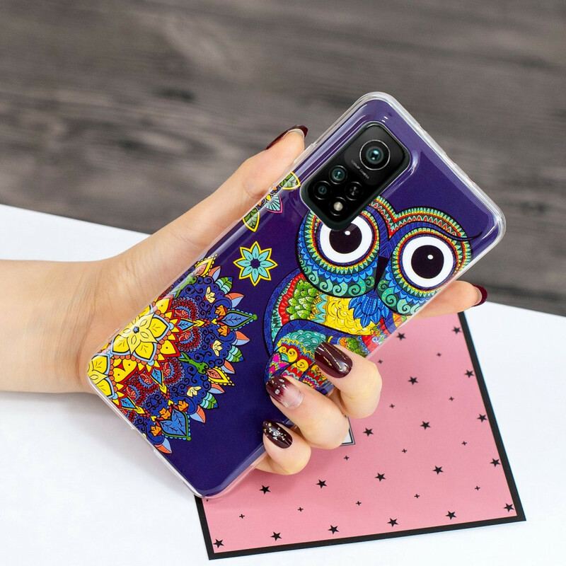 Capa Para Xiaomi Mi 10T / 10T Pro Mandala Coruja Fluorescente