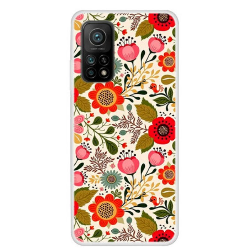 Capa Para Xiaomi Mi 10T / 10T Pro Tapeçaria Floral