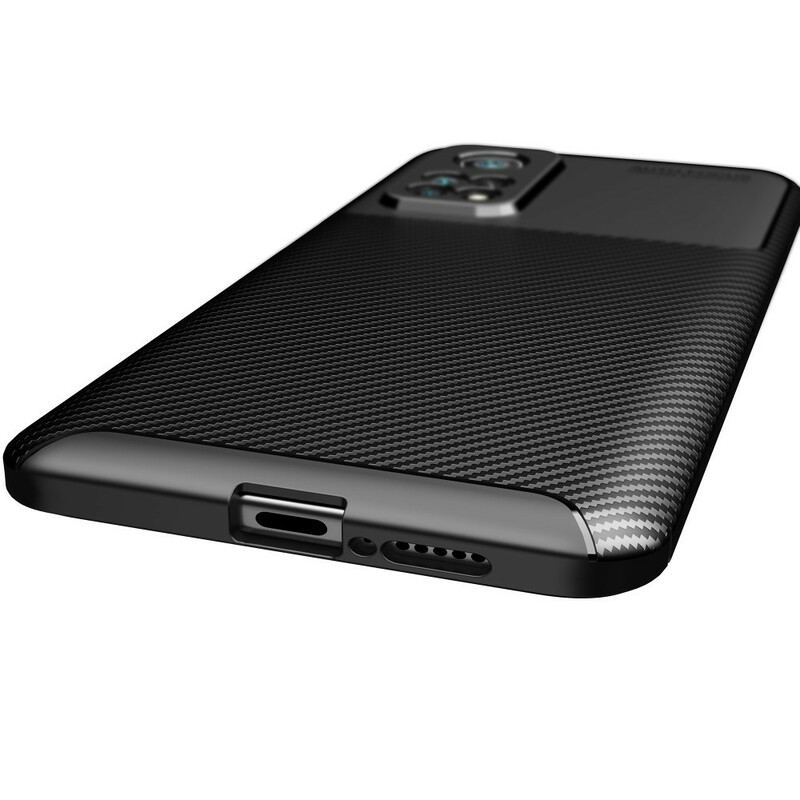 Capa Para Xiaomi Mi 10T / 10T Pro Textura Flexível De Fibra De Carbono